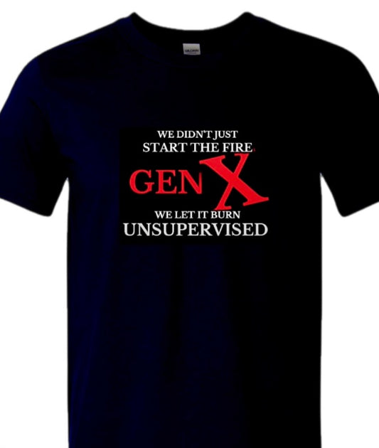 GEN X FIRE T Shirt Front Print only